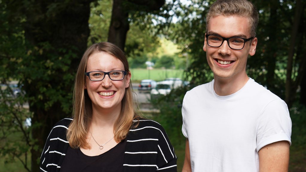 Dr. Antje Herder und Benedikt Schniedermeyer (Das Individuum im Fokus). Foto: Universität Bielefeld