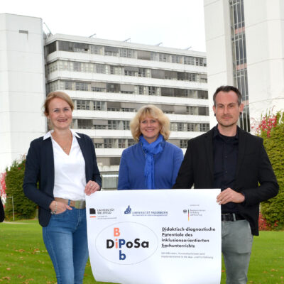 Prof. Dr. Brigitte Kottmann, Dr. Anne Reh, Prof. Dr. Eva Blumberg, Prof. Dr. Susanne Miller, Dr. René Schroeder, Dr. Katja Franzen und Marianne Zimmer (v.l.) reuen sich über die Förderung durch das Bundesforschungsministerium.