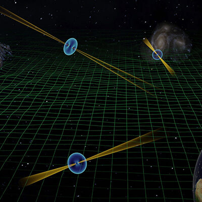 Artistic impression of the European Pulsar Timing Array experiment