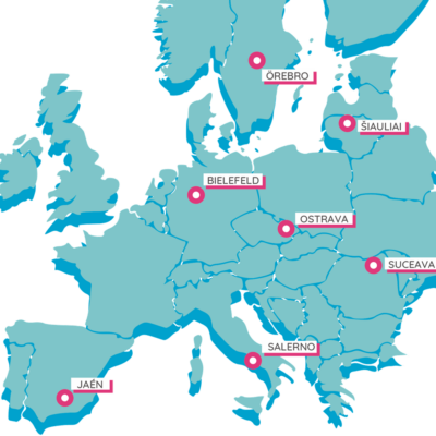 Karte der Mitgliedsuniversitäten NEOLAiA